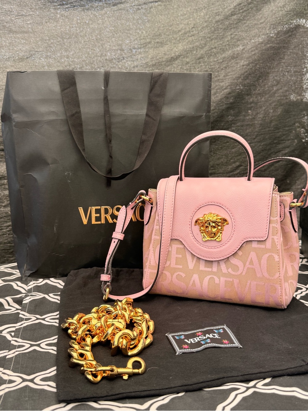 Acepting offers ✨Versace Pink Medusa Emblem Mini Top Handle Bag